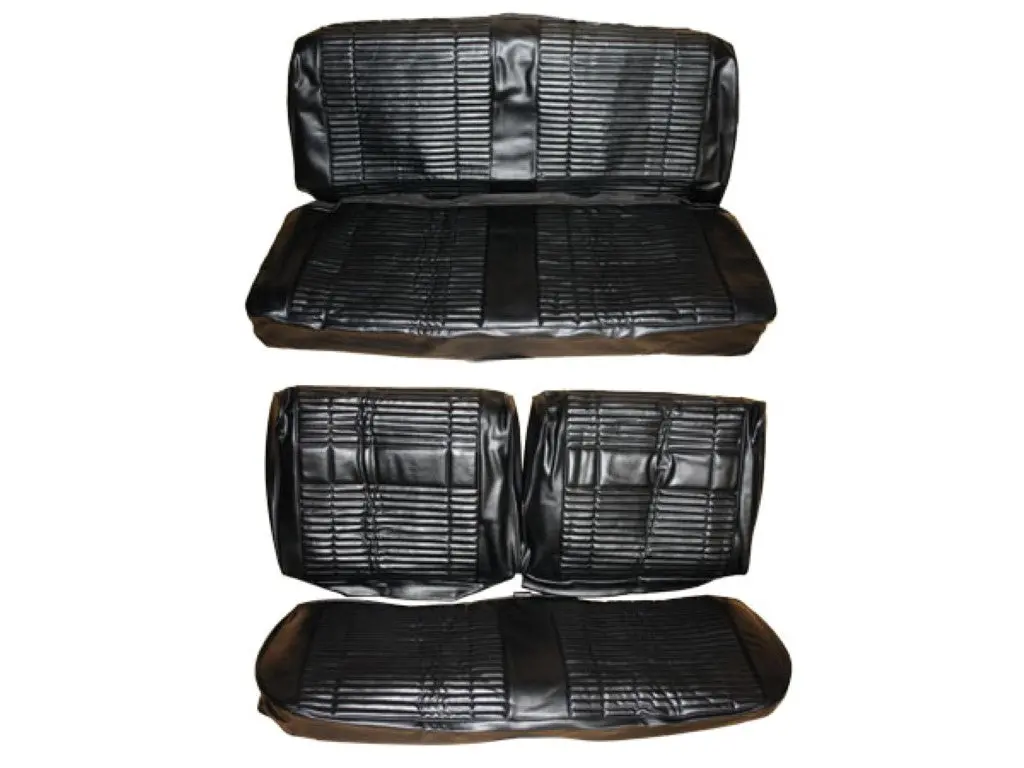 7708-Ben-C Mopar 1969 Roadrunner Gtx Satellite Décor Style Front Bench Rear Bench Seat Cover Set 1