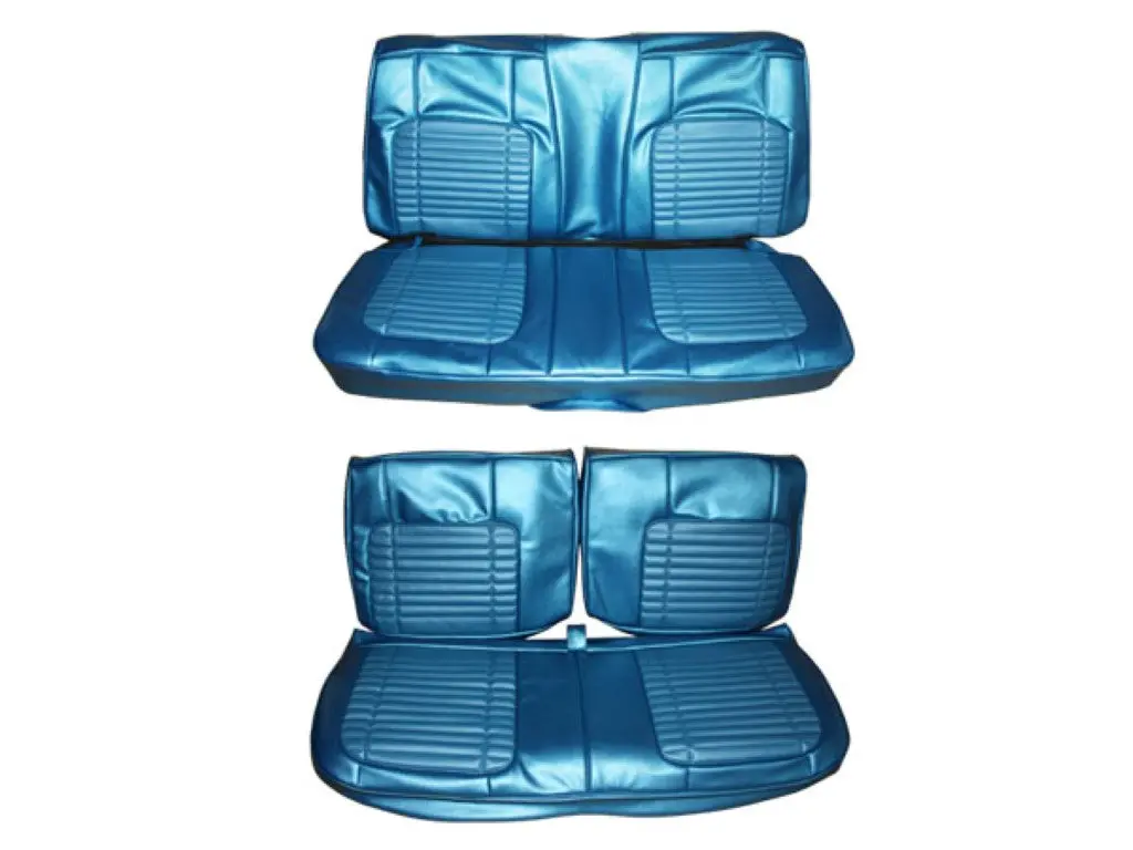 7712-Ben-C 1970 Charger 500 Front Bench Rear Bench Seat Cover Set 1