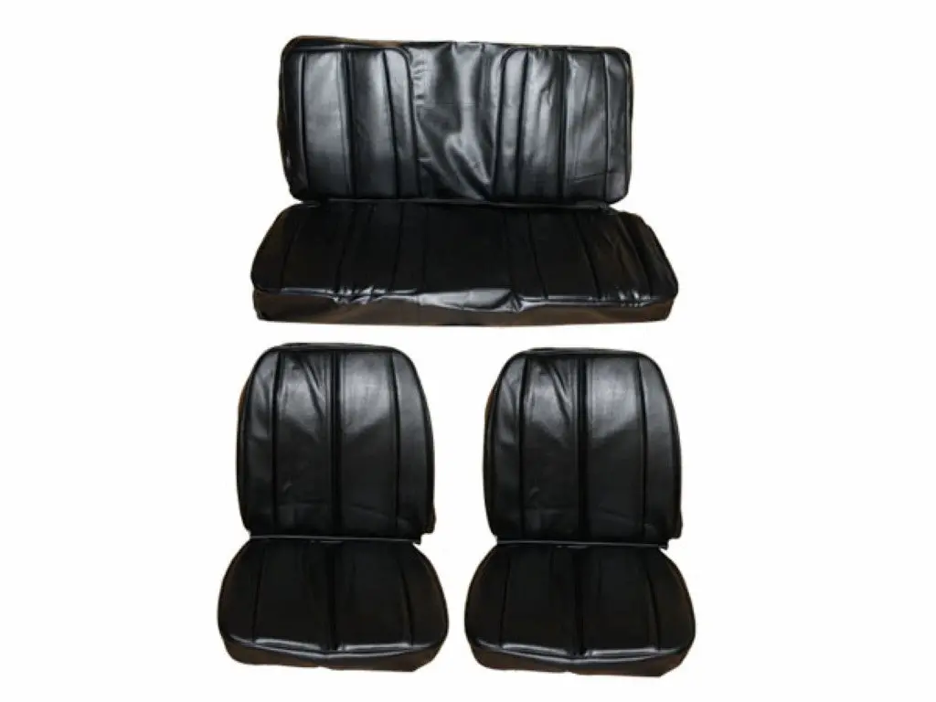 7713-Buk-C Mopar 1968 Roadrunner Gtx Satellite Front Bucket Rear Bench Seat Cover Set 1