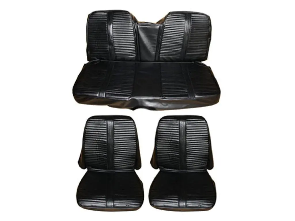 7717-Buk-C Mopar 1967 Gtx Satellite Front Bucket Rear Bench Seat Cover Set 1