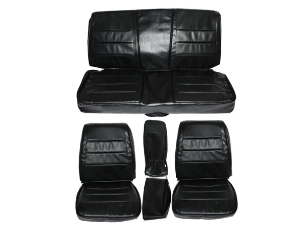 7719-Buk-C Mopar 1968 Charger Front Bucket Rear Bench Seat Cover Set 1