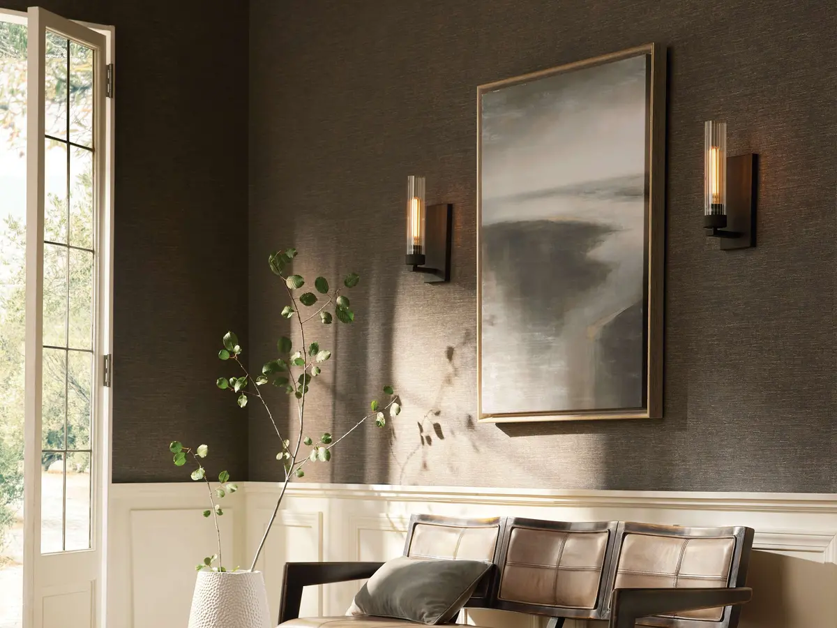 Napoli Faux Grasscloth Wallpaper 1