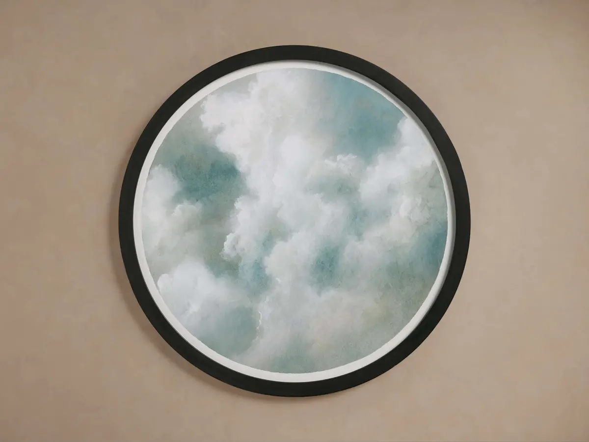 Enchanting Landscape Round Framed Print 1