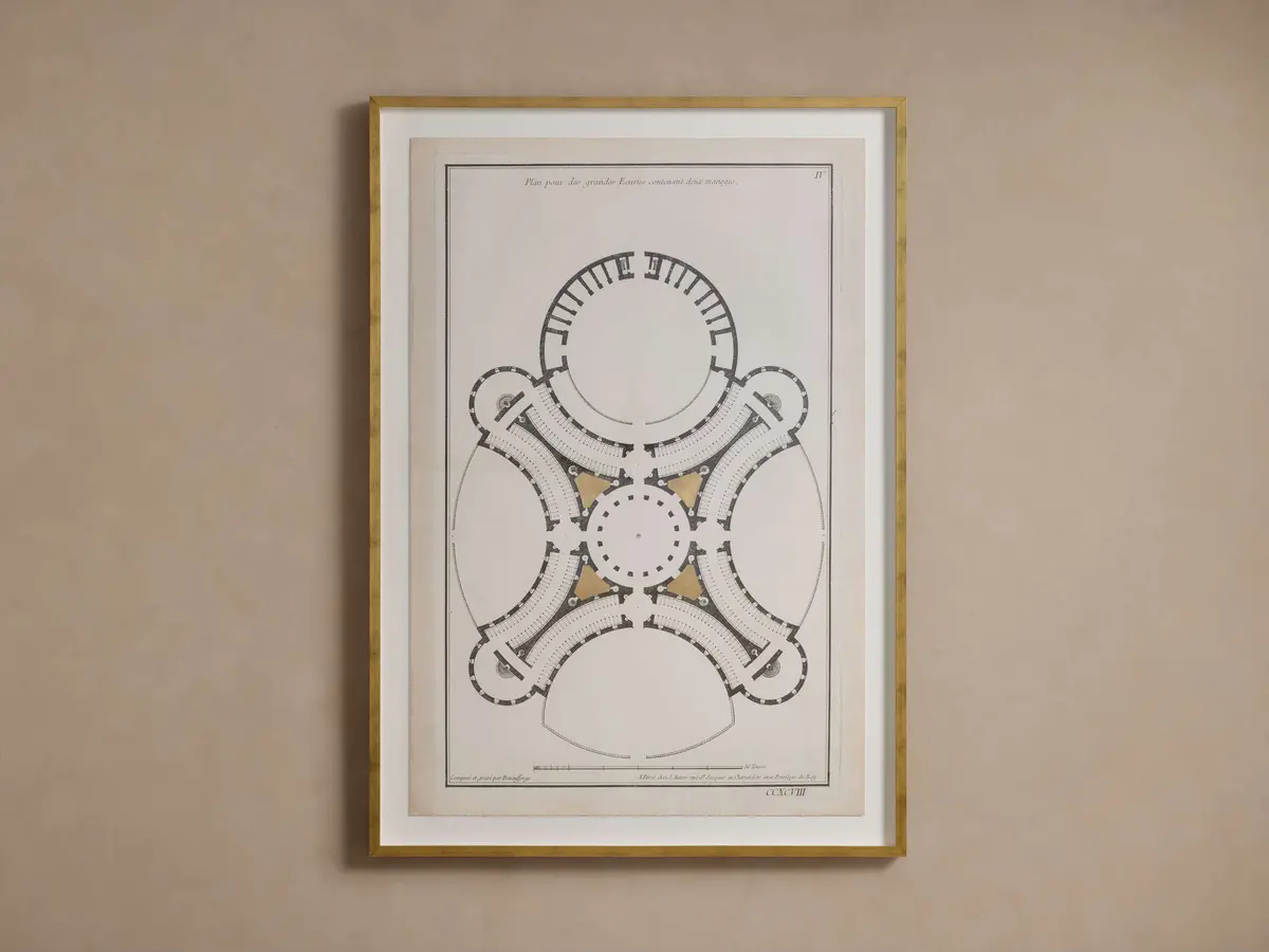 Gilded Geometry Framed Print Iii 1