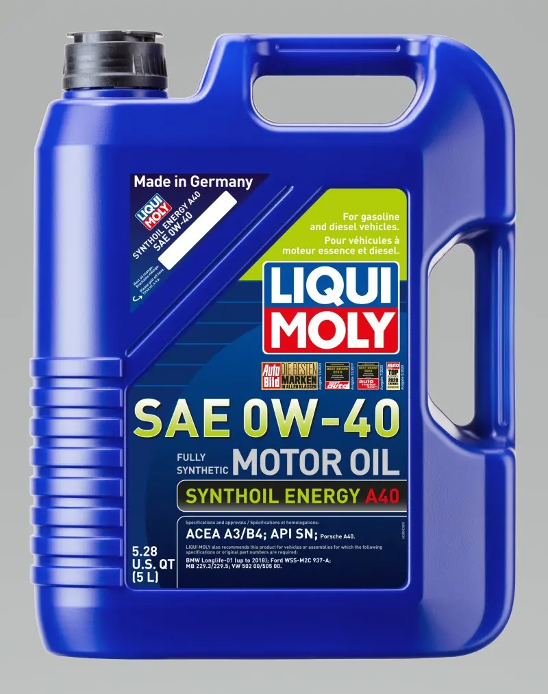 Liqui Moly Synthoil Energy A 0W-40 Full Synthetic Motor Oil – 5-Liter Container 2