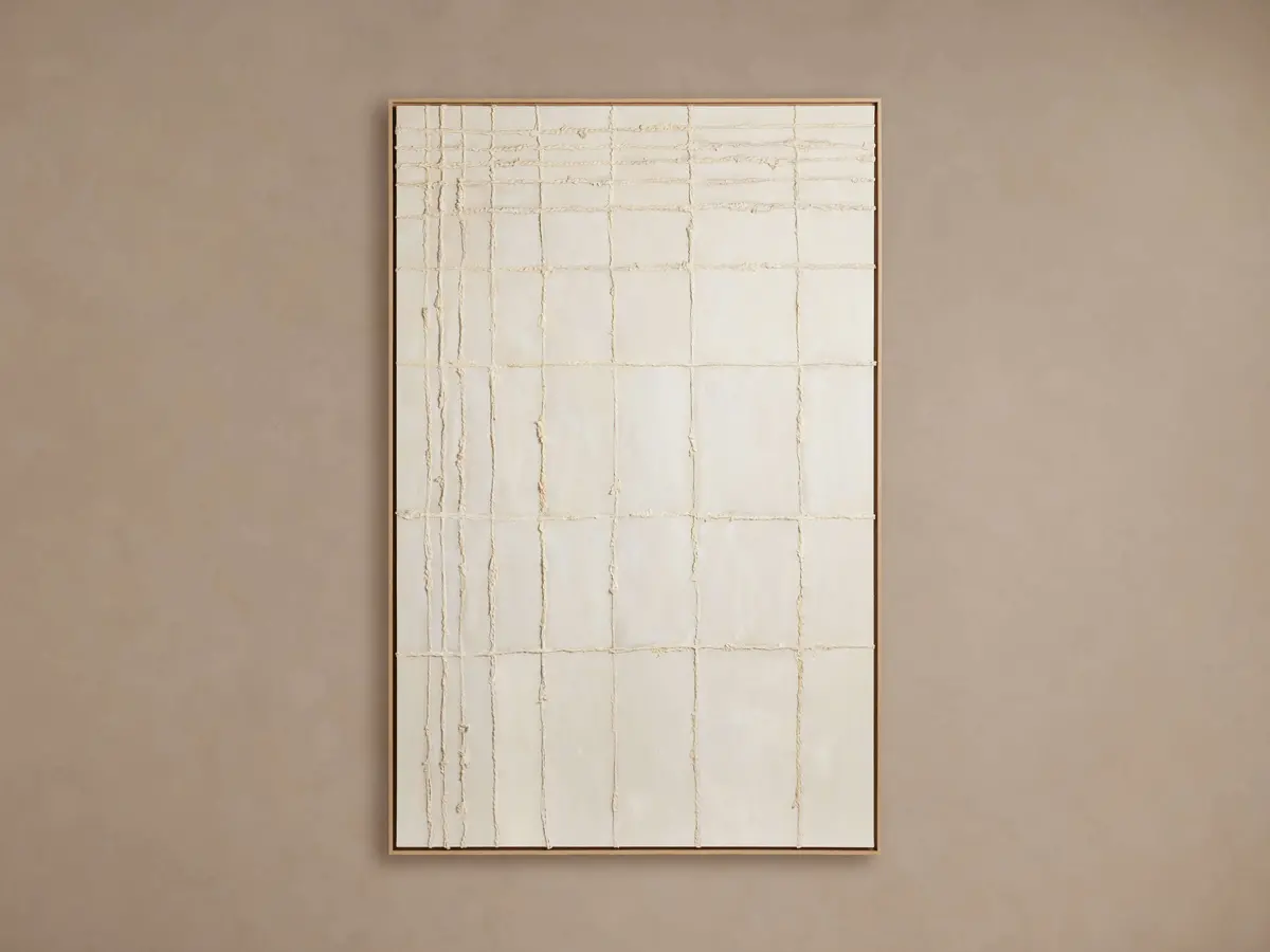 Linear Bisque Framed Print 1