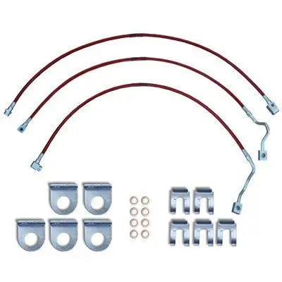 80-97 Ford F250 F350 Stainless Steel Braided Brake Lines 1