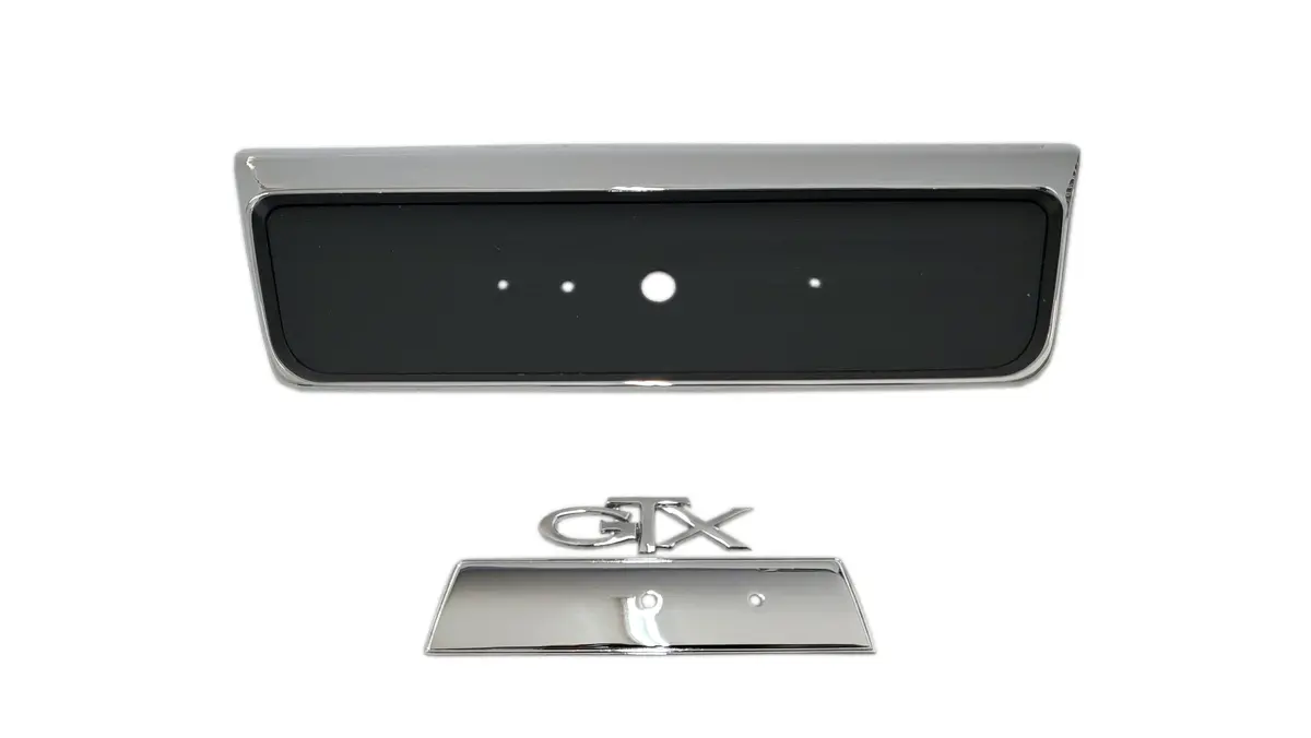 810-67 Mopar 1967 Gtx Back Seat Chrome Trim Assembly 1