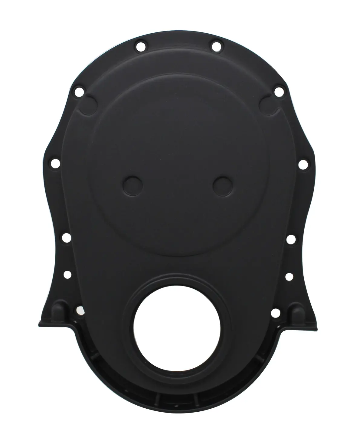 Aluminum 1966-90 Chevy Bb 396-402-427-454 Timing Chain Cover - Black 1