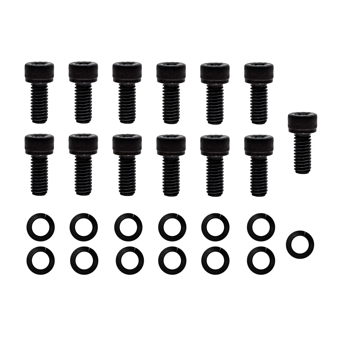 Chevy-Gm Turbo Th-350 Th-400 Transmission Pan Bolt Kit (13 Pcs) - Black 1