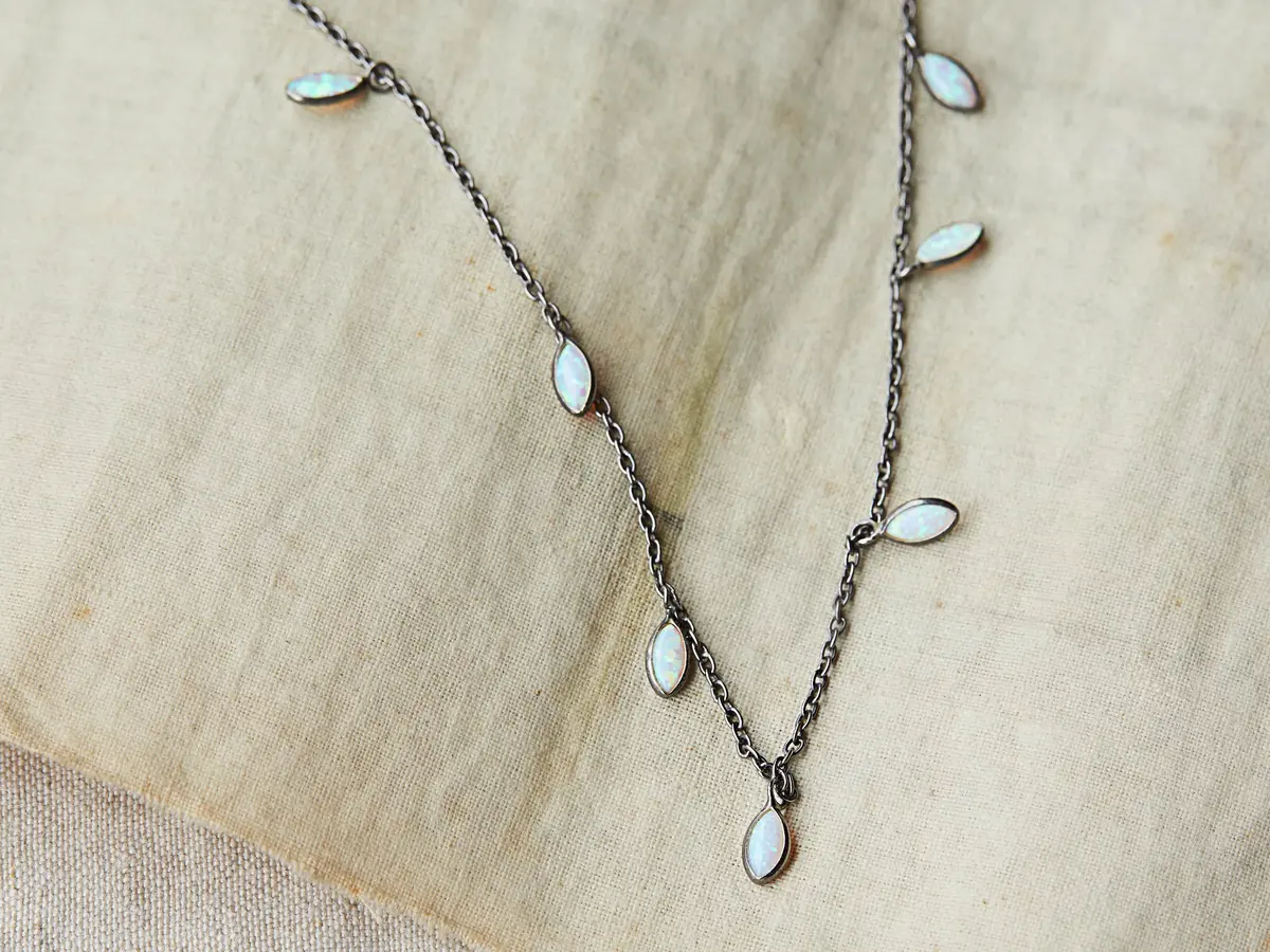 Australian Opal Drop Necklace 1