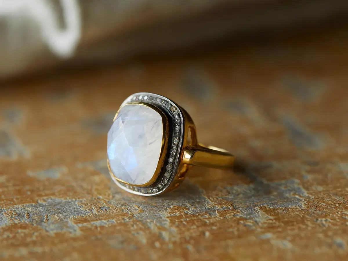 Evening Star Moonstone Ring 1