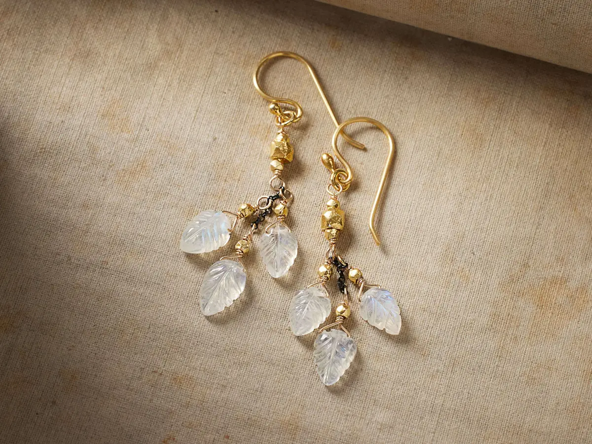 Leaf Drop Earrings 1