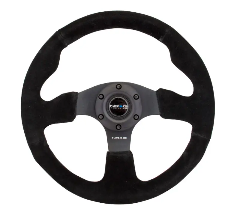 Nrg Reinforced 320Mm Suede Steering Wheel – Black Stitching, Sport-Tuned Grip 1