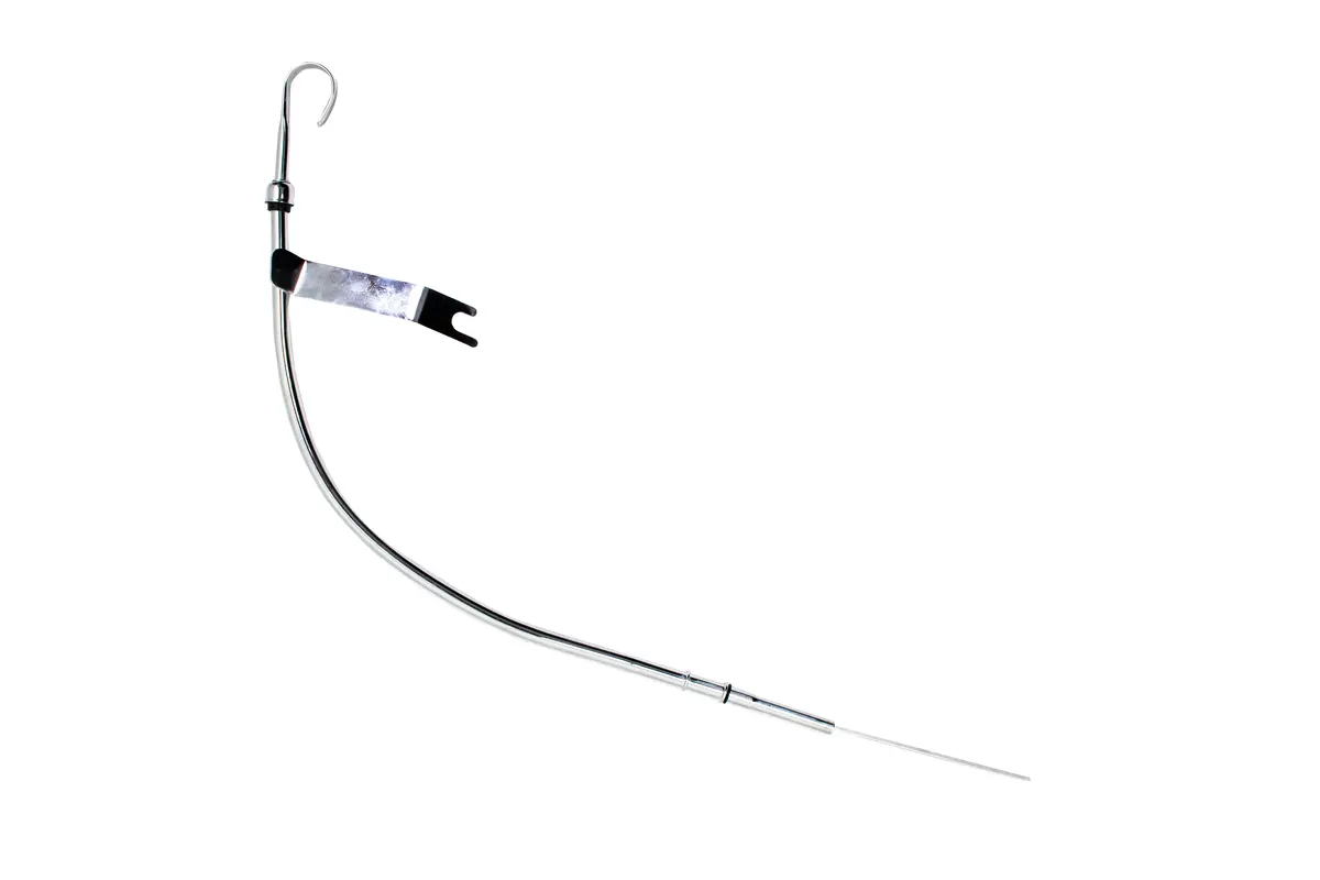 Steel 83-93 Ford Sb 5.0L Engine Oil Dipstick - Chrome 1