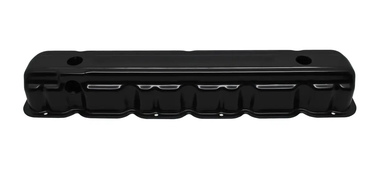 Steel Valve Cover Fits 1962-74 Chevy 194-230-250-292 Inline 6 Engines – Black Finish – 2-Hole Design 1