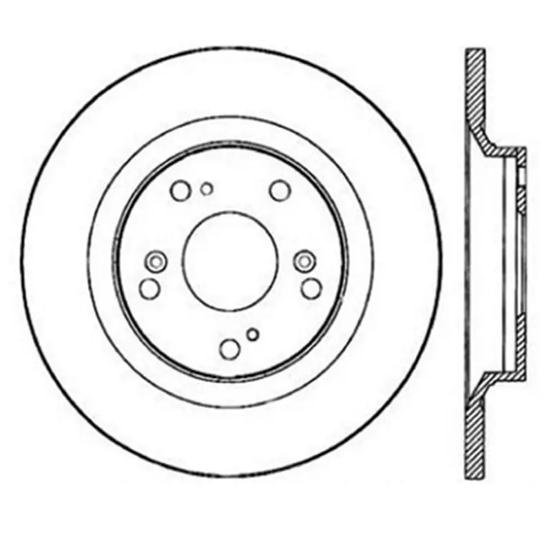 Stoptech Power Slot Rear Right Slotted Brake Rotor For 2000–2006 Honda S2000 1