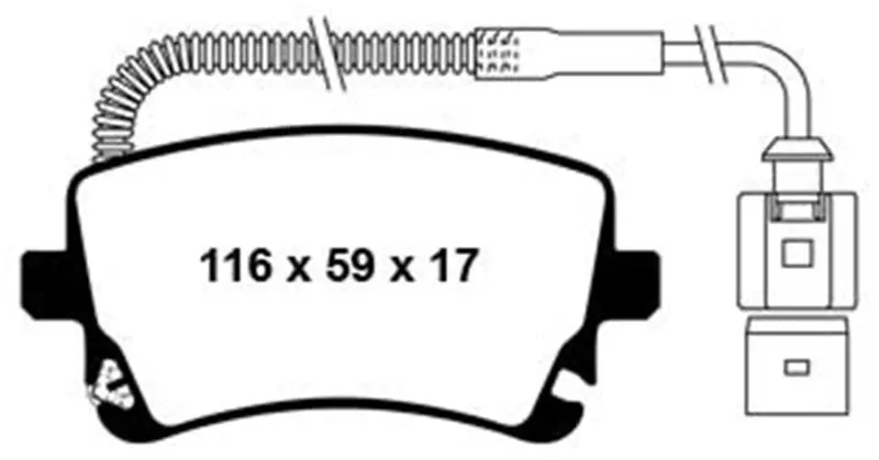 Ebc Redstuff Rear Brake Pads For 2009–2011 Audi A6 Quattro 3.0L Supercharged 1