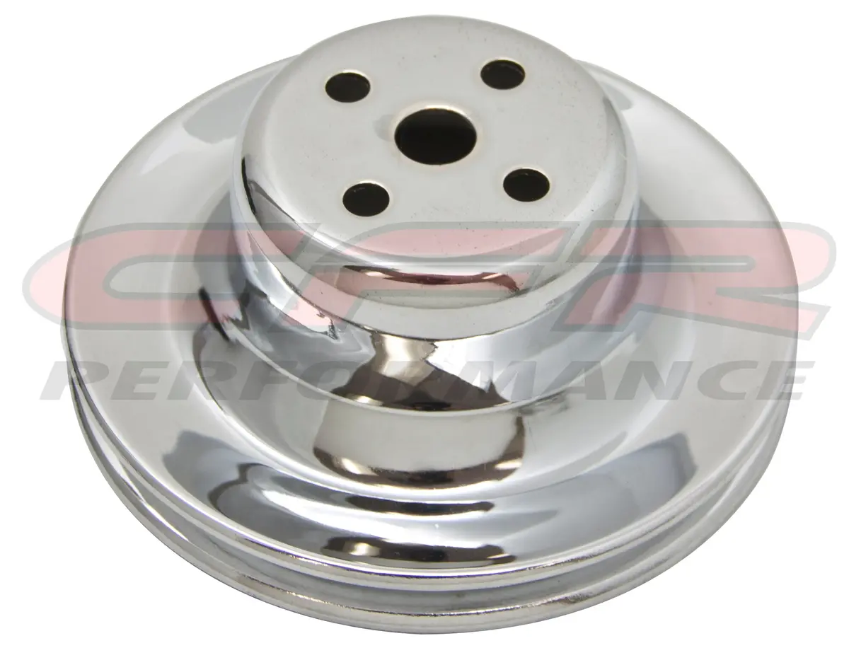 Steel 1965-1966 Ford Sb Water Pump Pulley - 1 Groove - Chrome 1