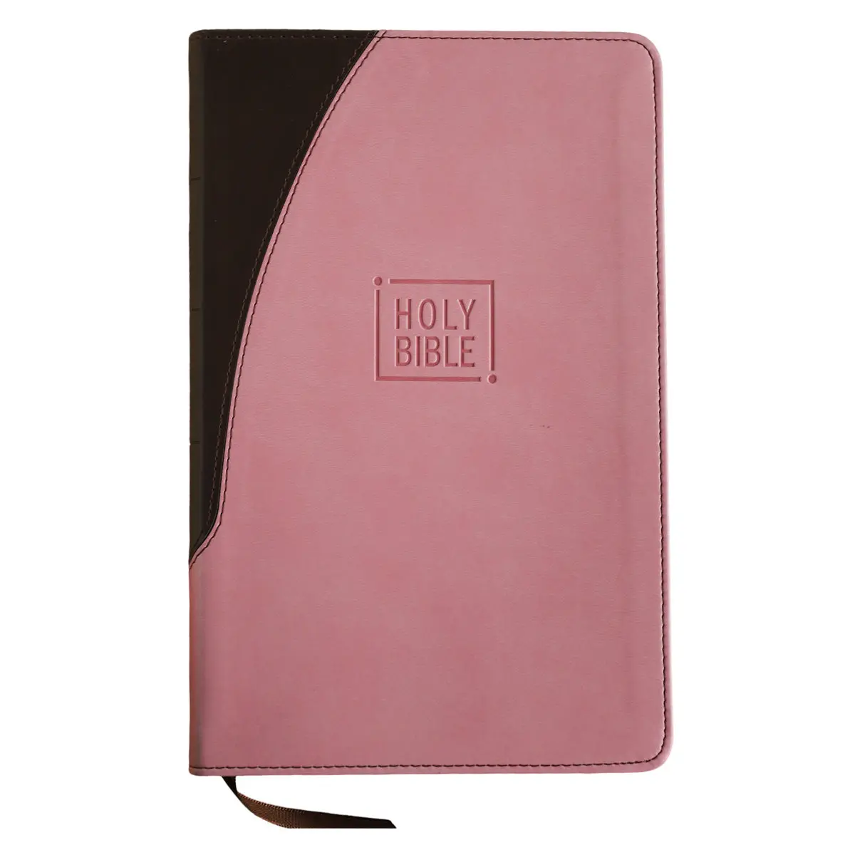 Niv Pink / Brown Imitation Leather Premium Gift Bible Red Letter Comfort Print 1
