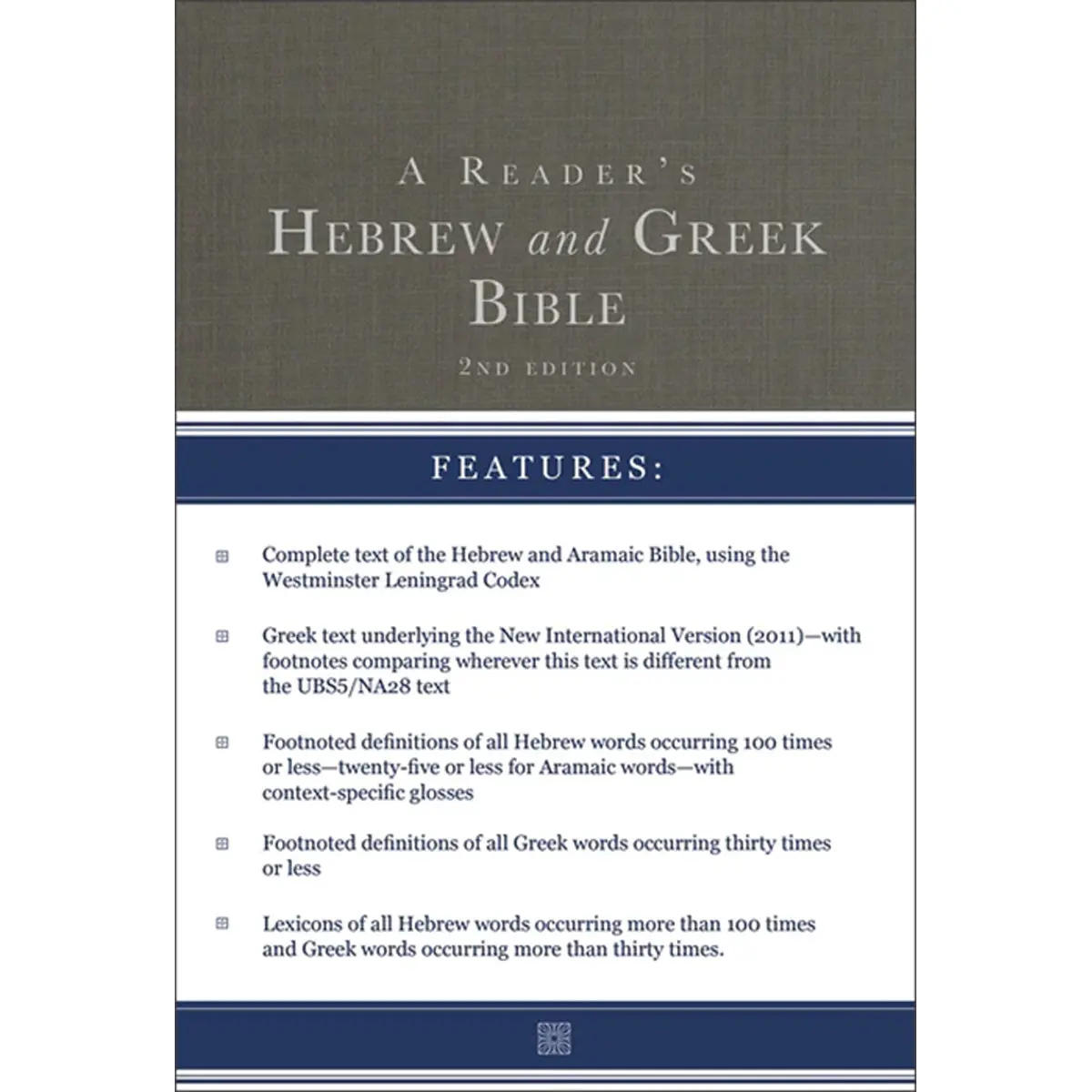 A Reader's Hebrew And Greek Bible (Hardcover) 1