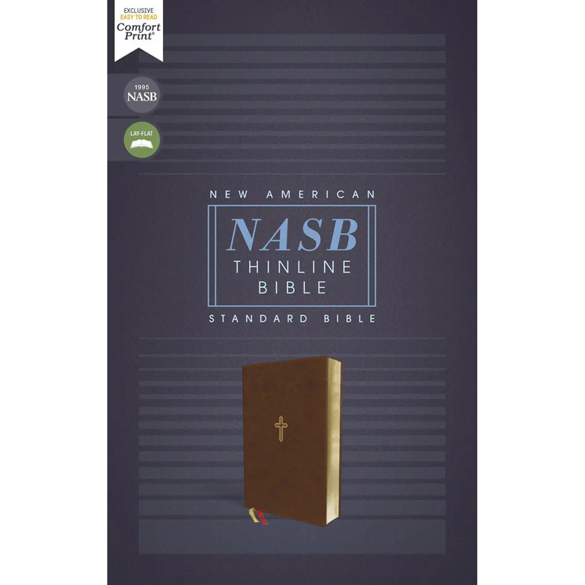 Nasb Brown Imitation Leather 1995 Ed Thinline Bible Red Letter Comfort Print 2