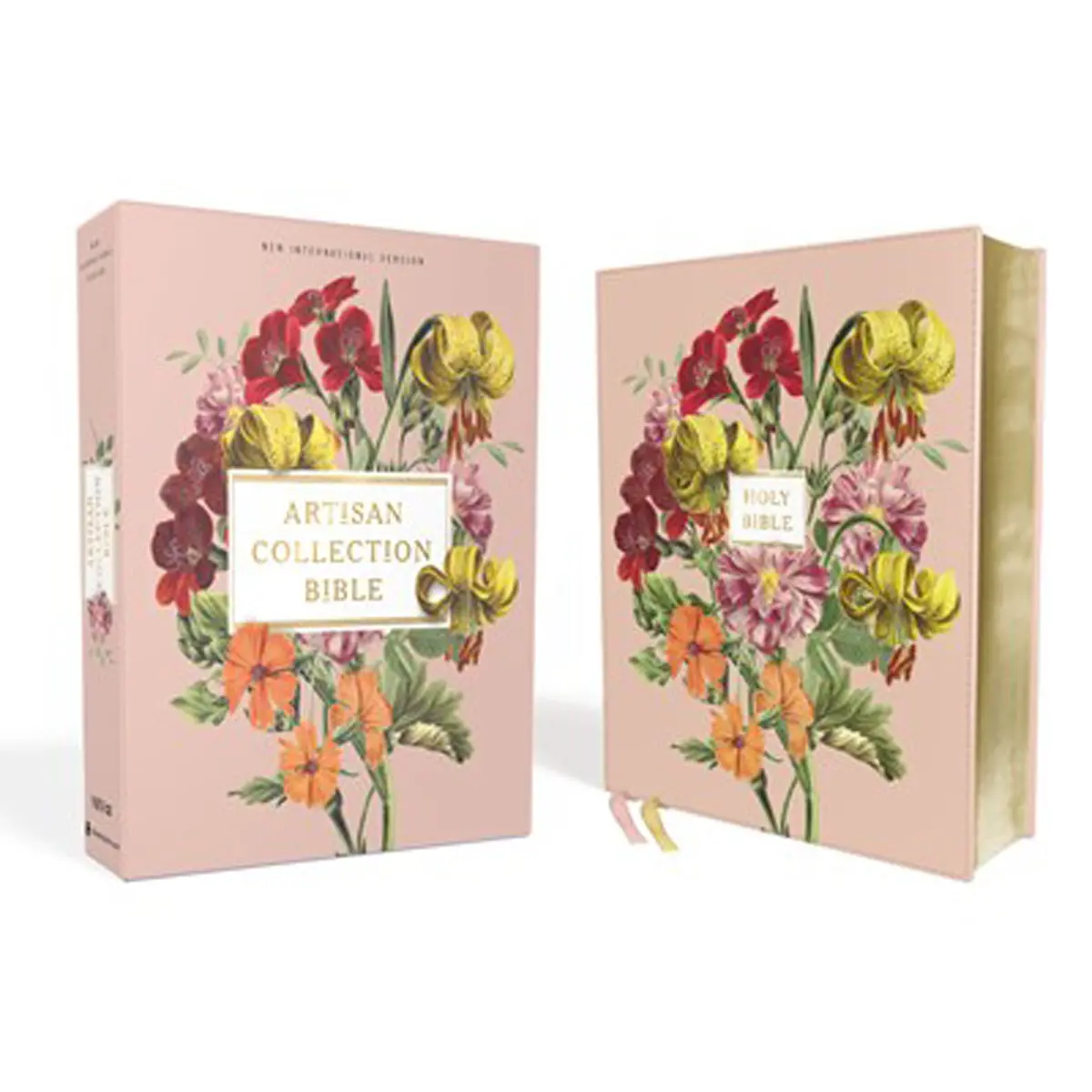 Niv Artisan Collection Red Letter Floral Bible Blush (Comfort Print)(Imitation Leather) 2