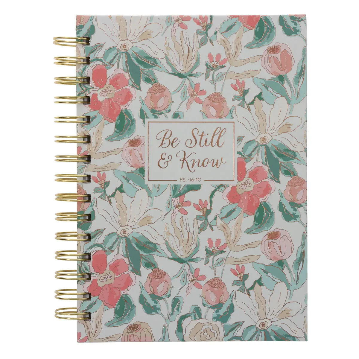 Be Still And Know Floral Hardcover Wirebound Journal 1
