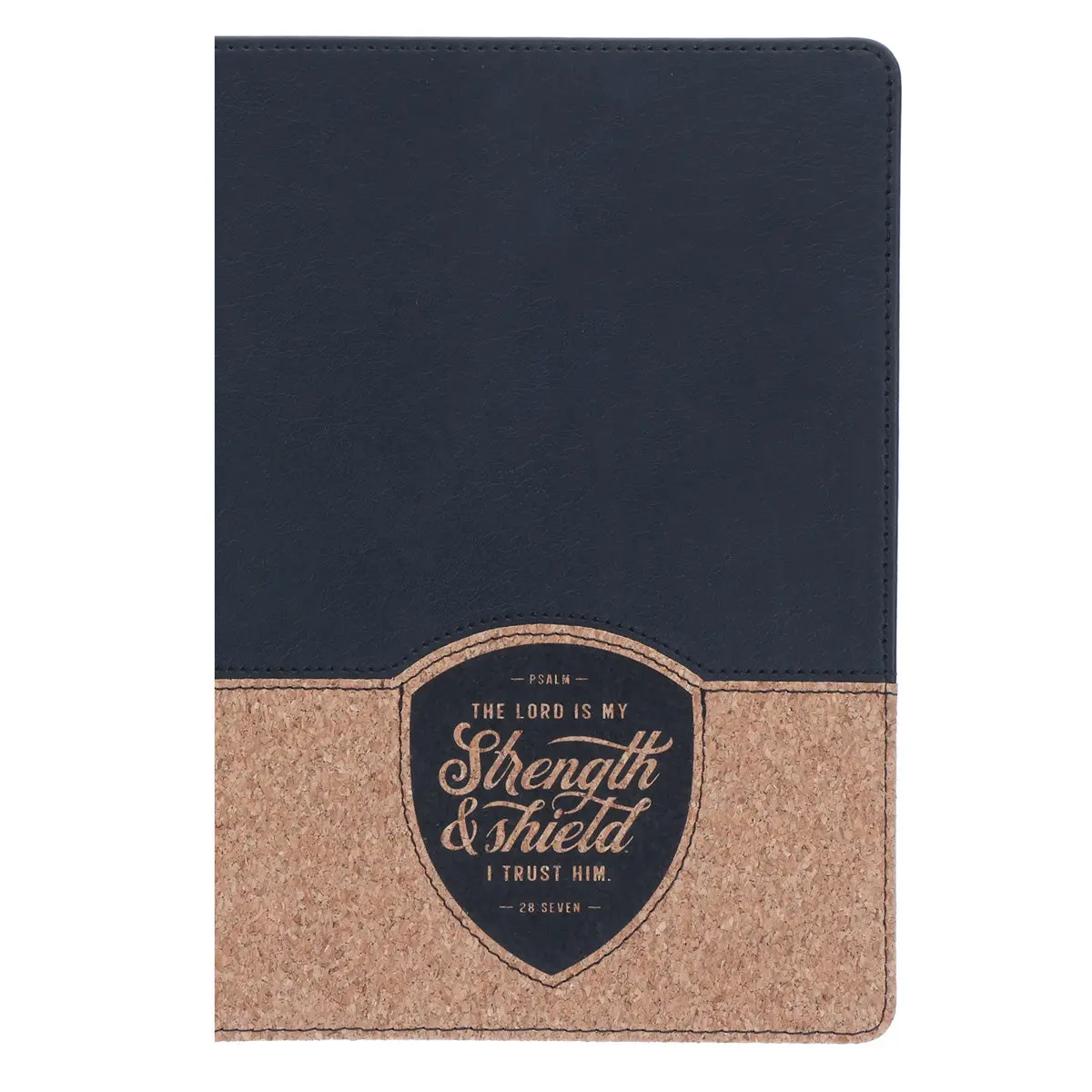 The Lord Is My Strength And Shield, I Trust Him Faux Leather Journal 1