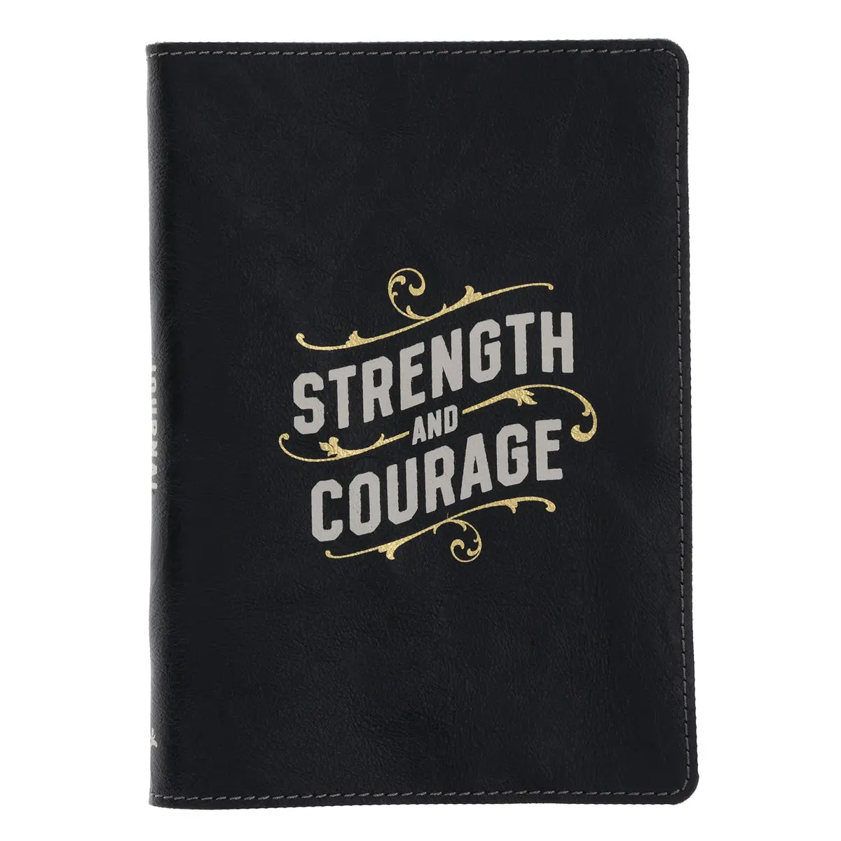 Strength And Courage Handy-Sized Genuine Leather Journal 1
