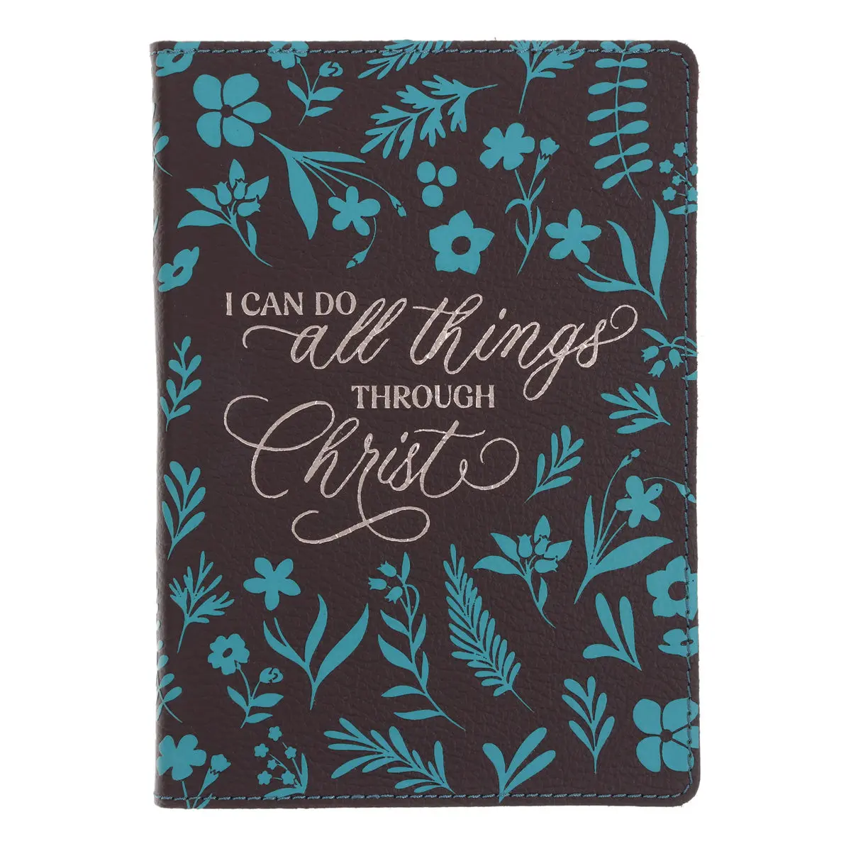 I Can Do All Things Through Christ Handy-Sized Genuine Leather Journal 1