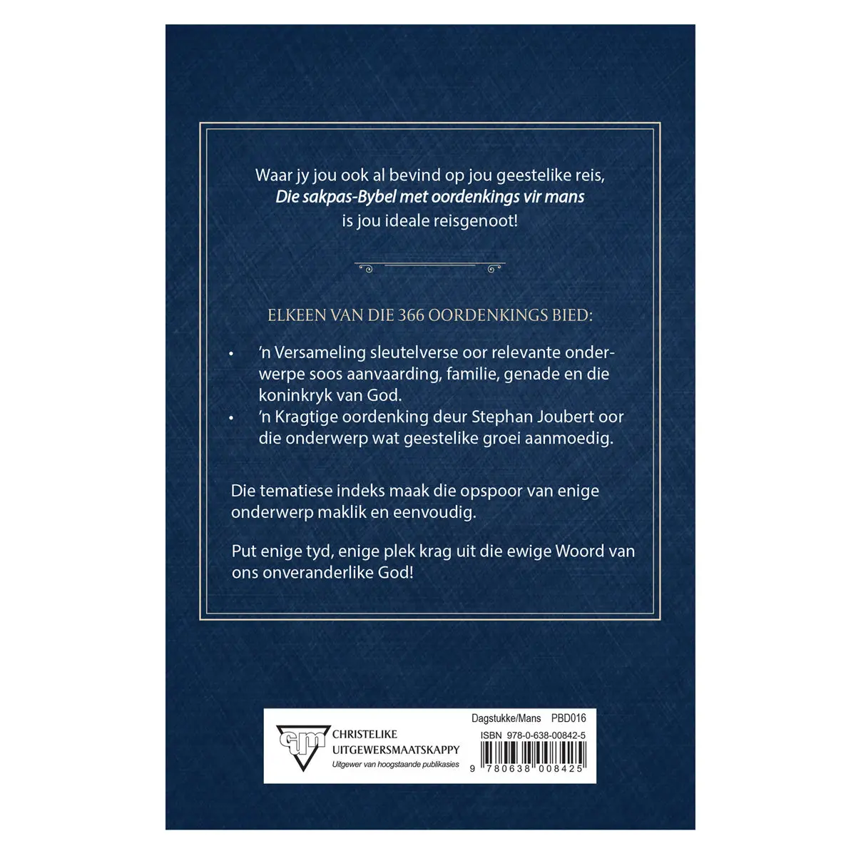 Die Sakpas-Bybel Met Oordenkings Vir Mans (Sagteband) 2
