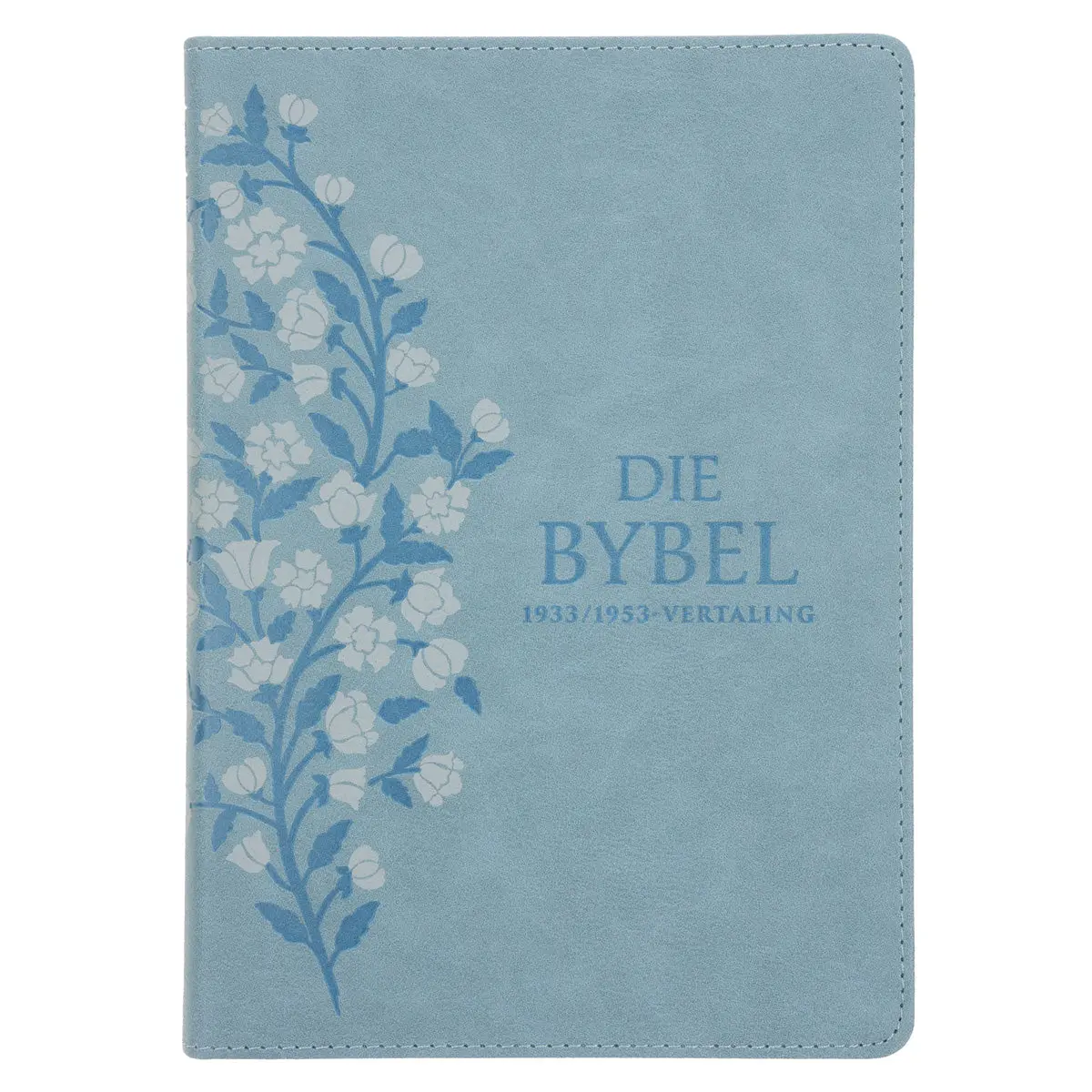 Afrikaans 1933/1953 Vertaling Ligblou Met Blomme Kunsleer Bybel Grootdruk 1