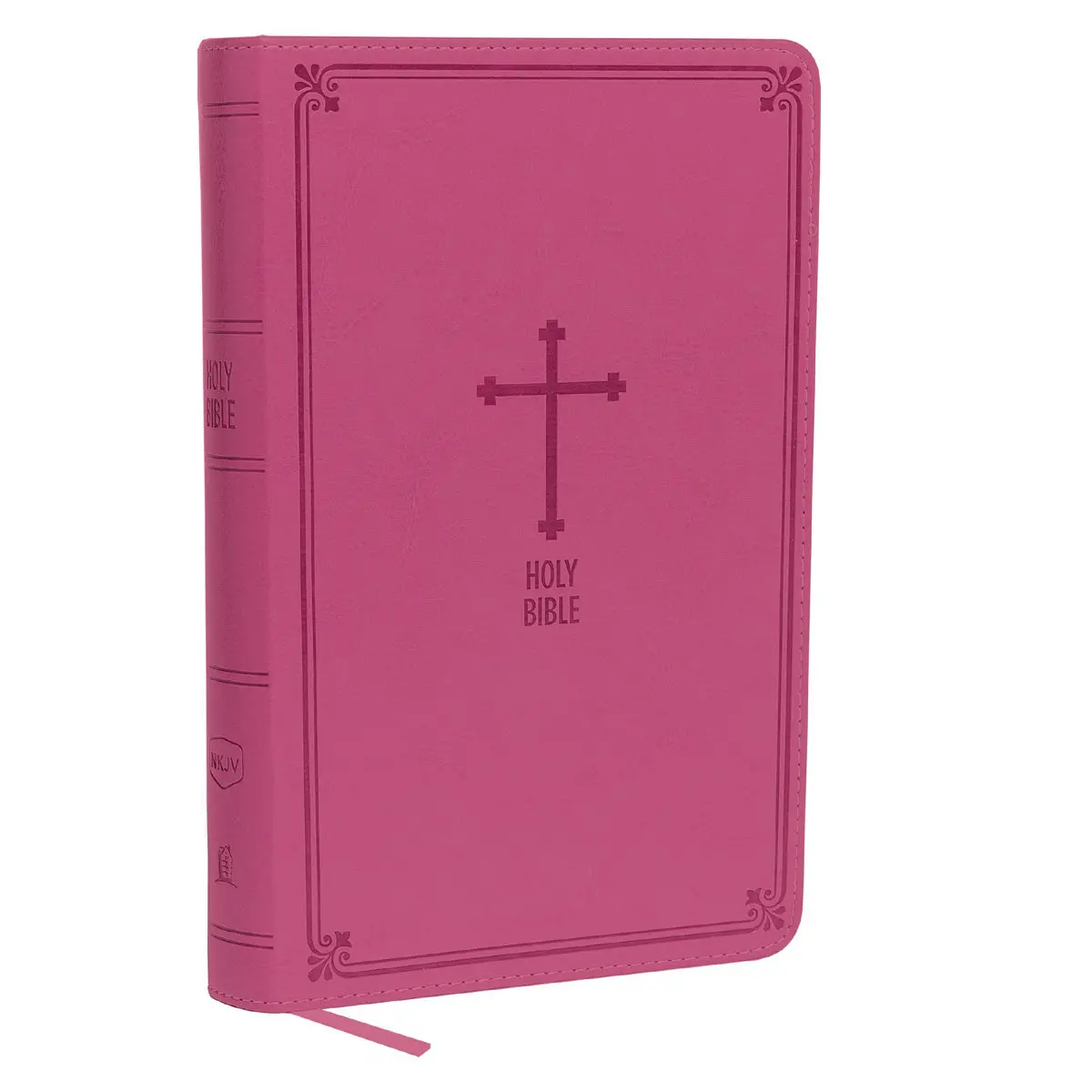 Nkjv Pink Faux Leather Deluxe Gift Bible Red Letter Comfort Print 2