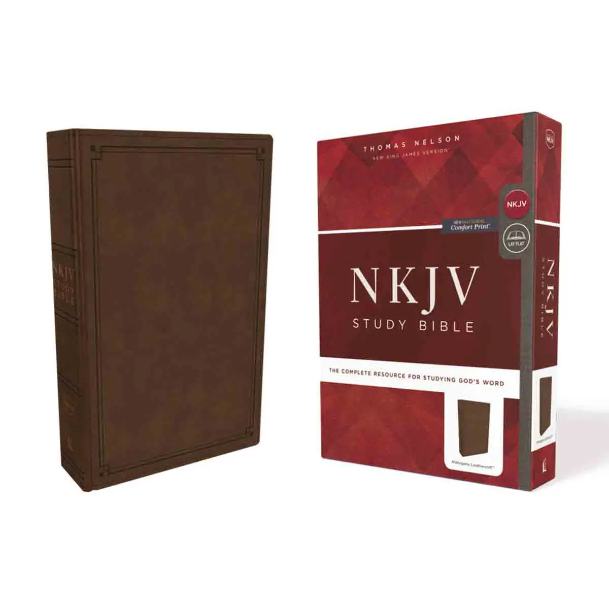 Nkjv Study Bible Red Letter Brown (Comfort Print)(Imitation Leather) 1