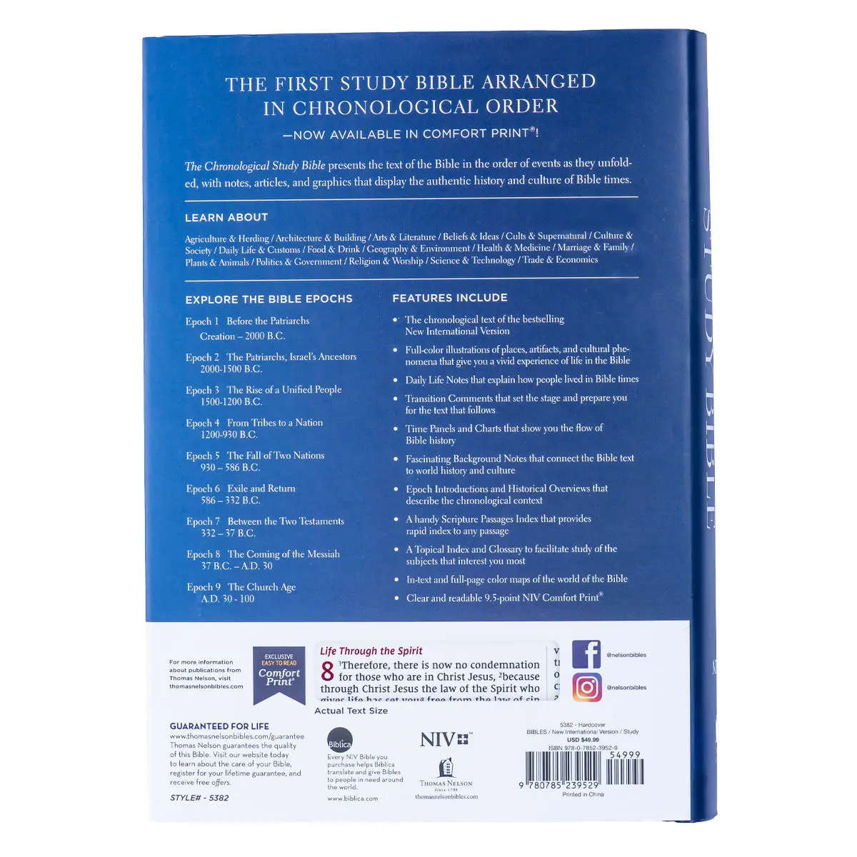 Niv Chronological Study Bible (Comfort Print)(Hardcover) 2