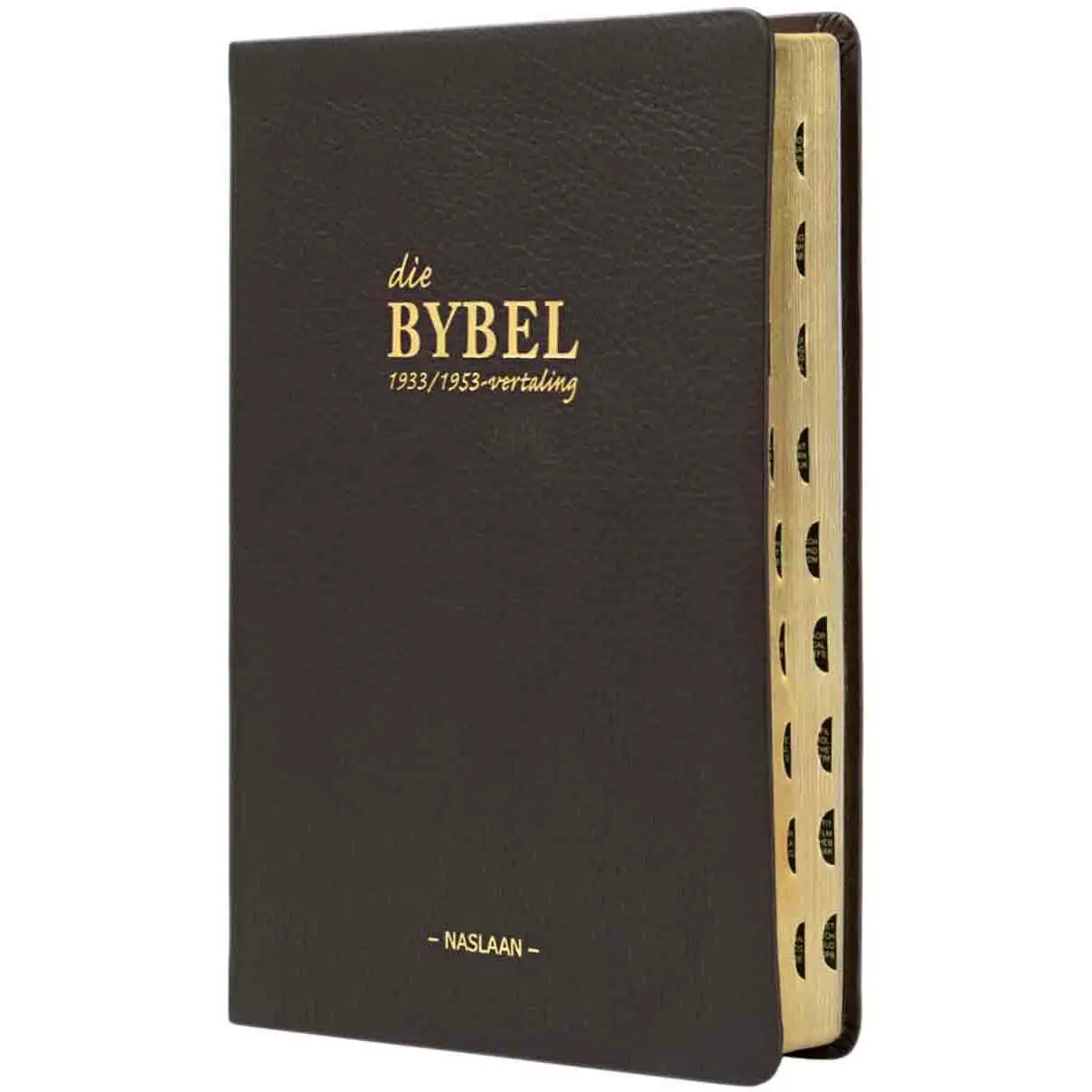 Afrikaans 1933/1953 Vertaling Bruin Egte Leer Naslaan Bybel Met Duimgrepe 1