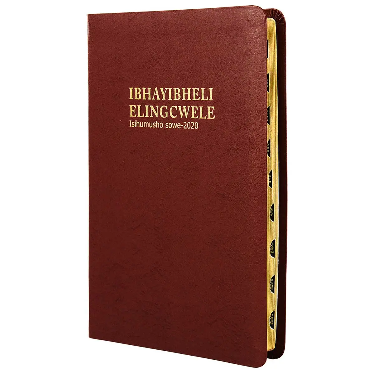 Zulu 2020 Luxury Brown Bonded Leather Bible Gilt-Edge Thumb Index 1