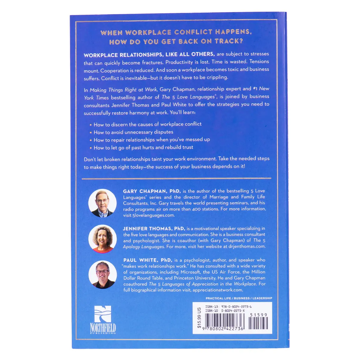 Making Things Right At Work: Increase Teamwork, Resolve Conflict, And Build Trust (Paperback) 2