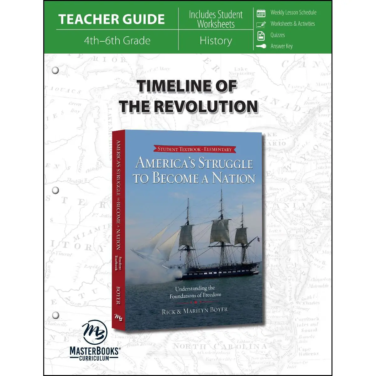 Timeline Of The Revolution Teacher Guide: Understanding The Foundations Of Freedom (Paperback) 1