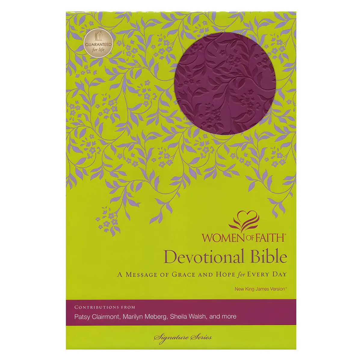 Nkjv Purple Imitation Leather Women Of Faith Devotional Bible 1