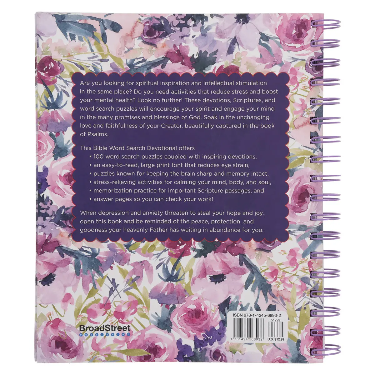 Bible Word Search Devotional: 100 Days Of Worship From The Book Of Psalms Large Print Sb 2