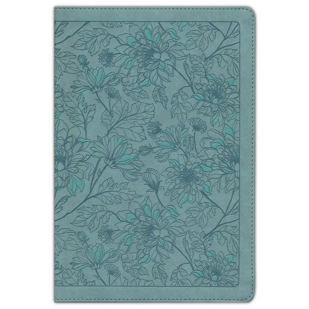 Nlt Filament Thinline Reference Bible Large Print Red Letter  Floral Leaf Teal (Imitation Leather) 1