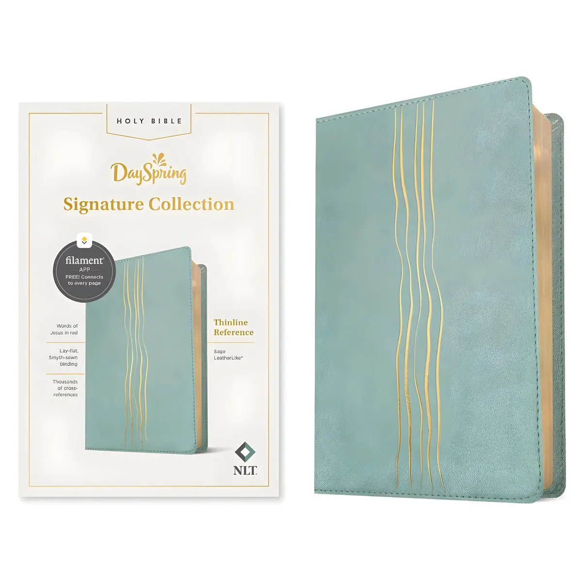 Nlt Sage Imitation Leather Filament Thinline Reference Bible 2