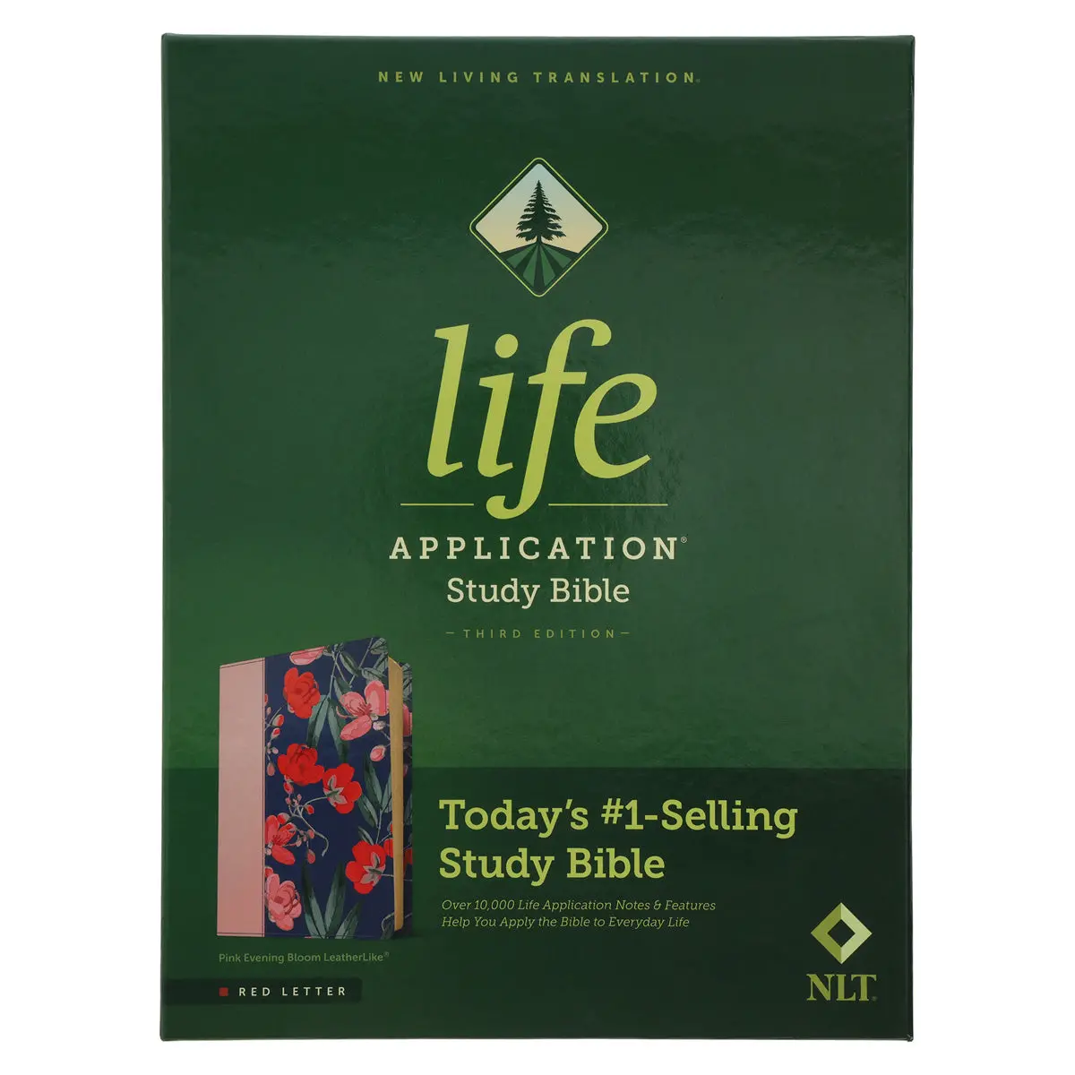 Nlt Pink Evening Bloom Imitation Leather 3Rd Edition Life Application Study Bible 2