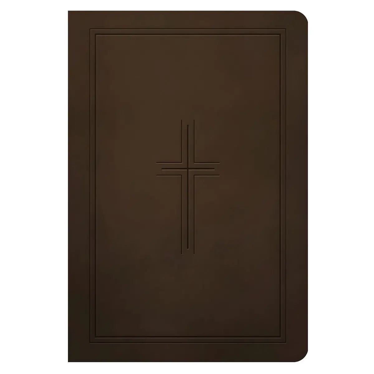 Nlt Dark Brown Framed Cross Imitation Leather Premium Value Filament Compact Bible 1