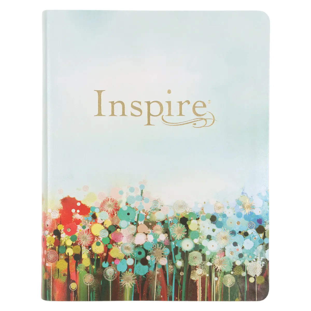 Nlt Floral Fields Faux Leather Inspire Large Print Filament-Enabled Bible 1