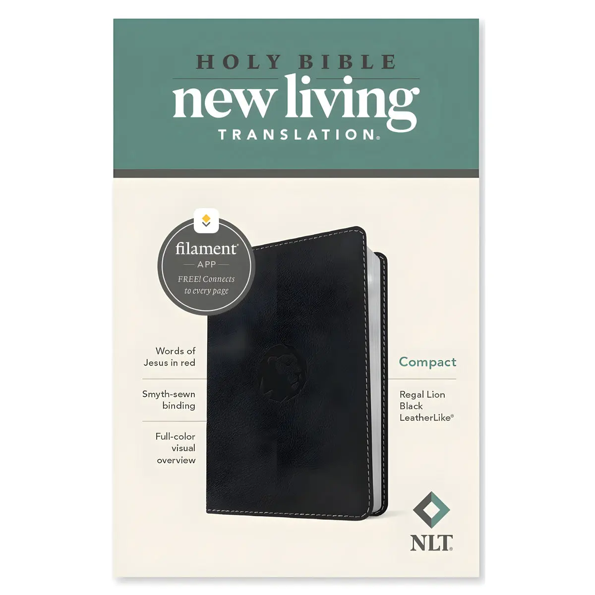 Nlt Black Imitation Leather Filament Compact Bible 1