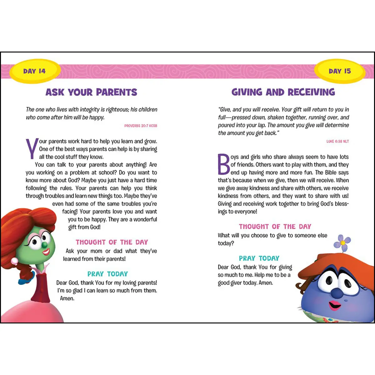 God's Word For Me: 365 Daily Devos For Girls (Veggietales)(Paperback) 2