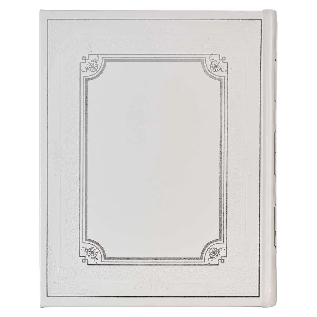Kjv White Faux Leather Family Bible Double Column Format 2